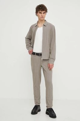 Les Deux spodnie męskie kolor beżowy dopasowane LDM510123
