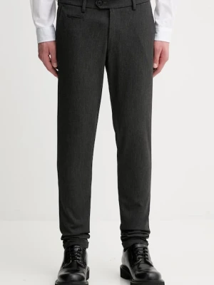 Les Deux spodnie Como męskie kolor szary dopasowane 100501001
