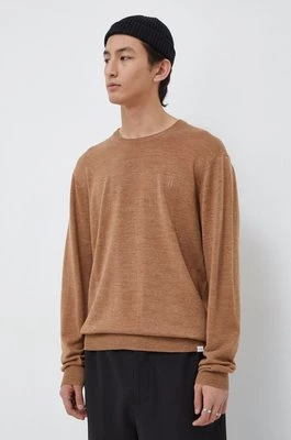 Les Deux sweter wełniany kolor beżowy LDM310094