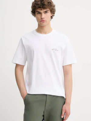 Les Deux t-shirt bawełniany męski kolor biały wzorzysty 1000218