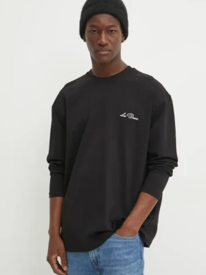 Les Deux t-shirt bawełniany męski kolor czarny gładki LDM101209