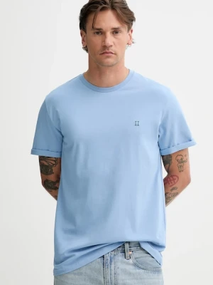 Les Deux t-shirt bawełniany męski kolor niebieski gładki 1000201