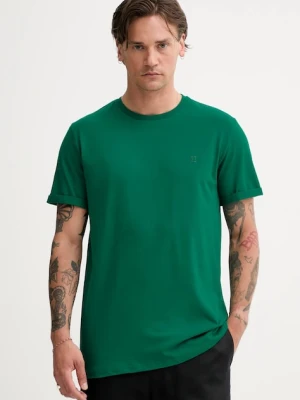 Les Deux t-shirt bawełniany Norregaard męski kolor zielony gładki 1000201