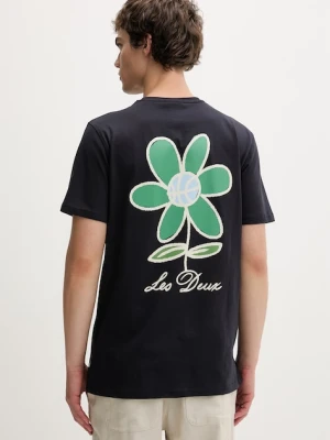 Les Deux T-shirt męski bawełniany granatowy