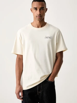 Les Deux T-shirt męski bawełniany Orchard beżowy