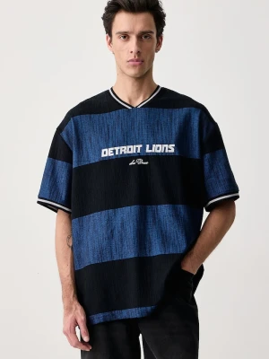 Les Deux T-shirt męski x Detroit Lions niebieski