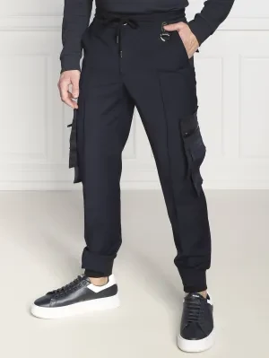 Les Hommes Wełniane spodnie cargo | Regular Fit