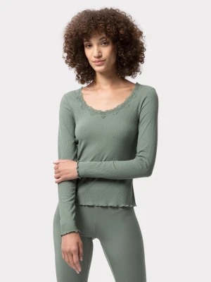 Les Lunes Koszulka "Maala" w kolorze zielonym rozmiar: XXS