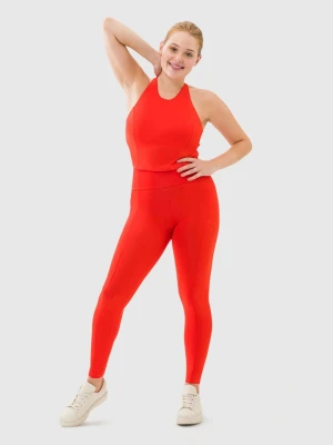 Les Lunes Legginsy sportowe "Luna" w kolorze czerwonym rozmiar: XXS