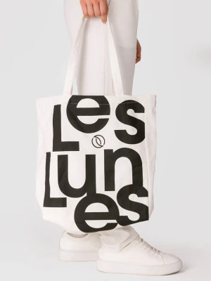 Les Lunes Shopper bag "Haley" w kolorze białym - 38 x 43 cm rozmiar: onesize