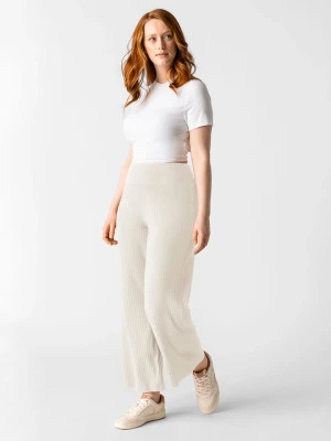 Les Lunes Spodnie "Romy" w kolorze beżowym rozmiar: L
