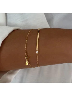 Les Petites Précieuses Pozłacana bransoletka z elementem ozdobnym rozmiar: onesize