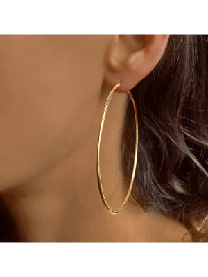 Les Petites Précieuses Pozłacane kolczyki-kreole rozmiar: onesize