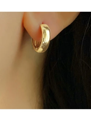 Les Petites Précieuses Pozłacane kolczyki-kreole rozmiar: onesize