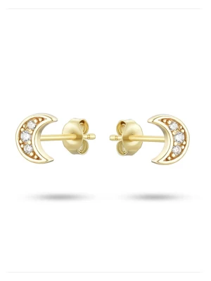 Les Petites Précieuses Pozłacane kolczyki-wkrętki z cyrkoniami rozmiar: onesize
