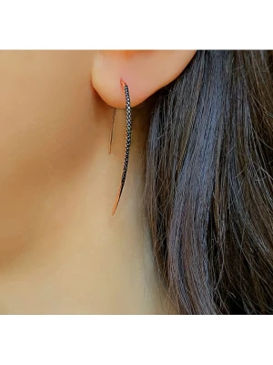 Les Petites Précieuses Pozłacane kolczyki z cyrkoniami rozmiar: onesize