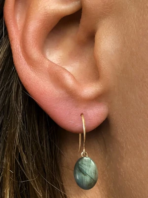 Les Petites Précieuses Pozłacane kolczyki z labradorytem rozmiar: onesize