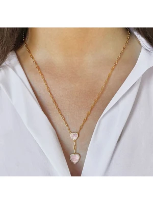 Les Petites Précieuses Pozłacany naszyjnik z cyrkoniami - dł. 45 cm rozmiar: onesize