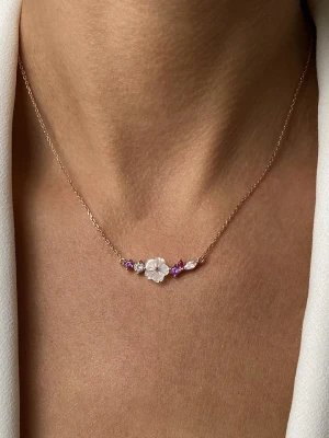 Les Petites Précieuses Pozłacany naszyjnik z elementem ozdobnym - dł. 40 cm rozmiar: onesize