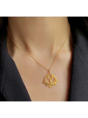 Les Petites Précieuses Pozłacany naszyjnik z zawieszką - dł. 40 cm rozmiar: onesize