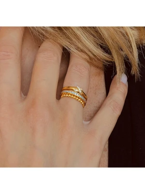 Les Petites Précieuses Pozłacany pierścionek rozmiar: 58