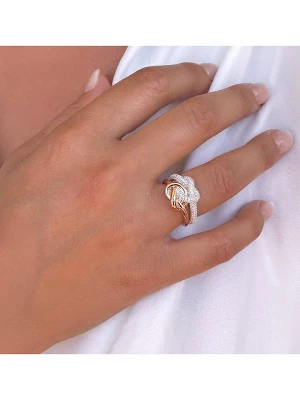 Les Petites Précieuses Pozłacany pierścionek z cyrkoniami rozmiar: 52