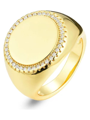 Les Petites Précieuses Pozłacany pierścionek z cyrkoniami rozmiar: 50