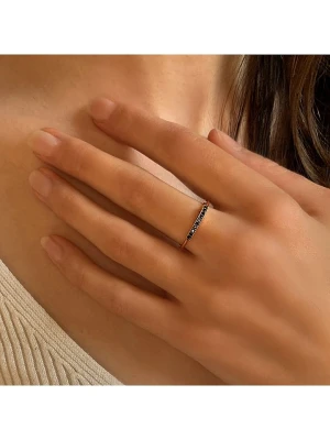 Les Petites Précieuses Pozłacany pierścionek z cyrkoniami rozmiar: 58