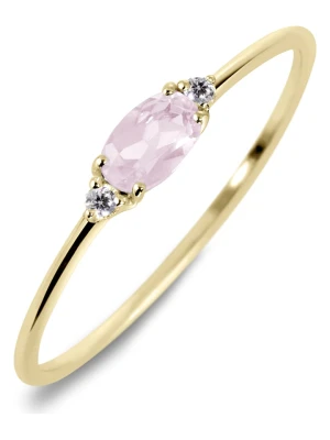 Zdjęcie produktu Les Petites Précieuses Pozłacany pierścionek z kamieniami szlachetnymi rozmiar: 54