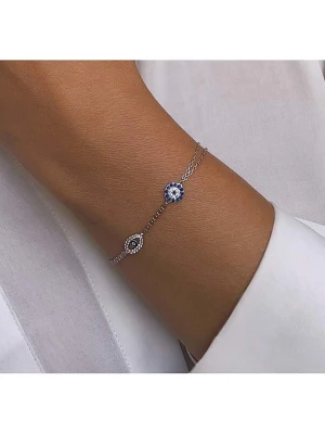 Les Petites Précieuses Srebrna bransoletka z elementem ozdobnym rozmiar: onesize