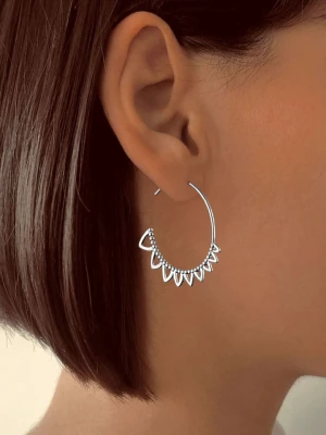 Les Petites Précieuses Srebrne kolczyki rozmiar: onesize