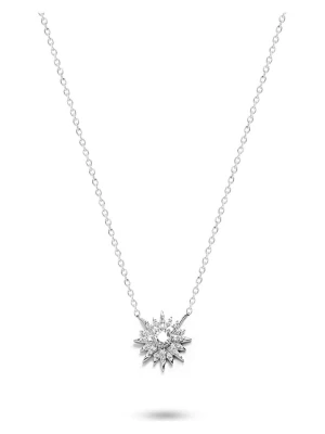 Les Petites Précieuses Srebrny naszyjnik z cyrkoniami - dł. 39 cm rozmiar: onesize