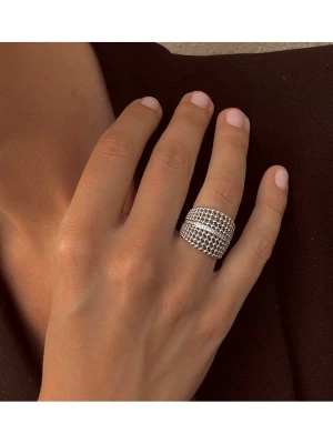 Zdjęcie produktu Les Petites Précieuses Srebrny pierścionek z cyrkoniami rozmiar: 54