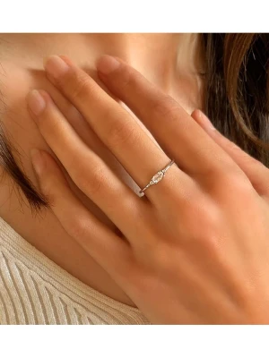 Les Petites Précieuses Srebrny pierścionek z kamieniami szlachetnymi rozmiar: 58