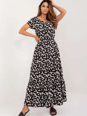 Letnia sukienka maxi z czarno-białym printem Sublevel