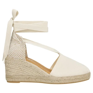 Beżowe zabudowane espadryle relaks r7600214