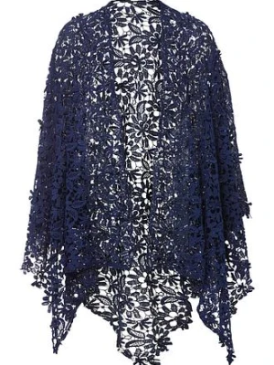 Letnie poncho z koronki bonprix