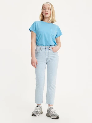 Levi´s Dżinsy "501® Crop" - Regular fit - w kolorze błękitnym rozmiar: W27/L30