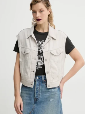 Zdjęcie produktu Levi's bezrękawnik SHRUNKEN 90S VEST damski kolor beżowy przejściowy 001W2