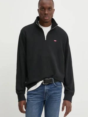 Levi's bluza męska bawełniana ORIGINAL HM 1 / 4 ZIP czarny
