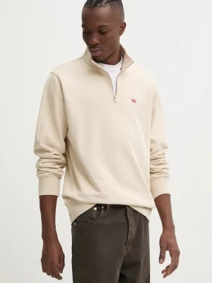 Levi's bluza męska bawełniana ORIGINAL HM 1 / 4 ZIP beżowy