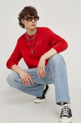 Levi's bluza bawełniana męska kolor czerwony gładka