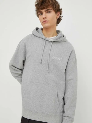 Levi's bluza bawełniana męska kolor szary z kapturem melanżowa