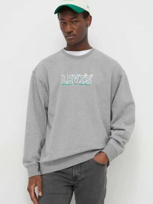 Levi's bluza bawełniana męska kolor szary z nadrukiem