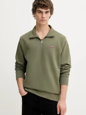 Levi's bluza bawełniana męska kolor zielony gładka A8606 0006