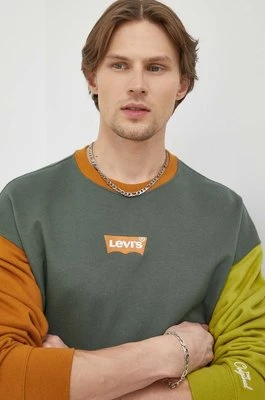 Levi's bluza bawełniana męska kolor zielony z aplikacją