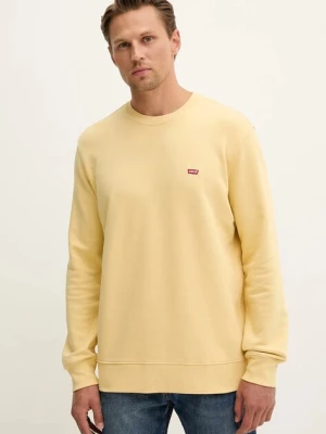 Levi's bluza bawełniana męska kolor żółty gładka 35909