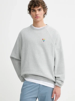 Levi's bluza bawełniana PRIDE RELAXED CREW męska kolor szary melanżowa 002FC