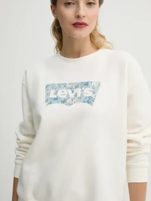 Levi's bluza damska kolor beżowy gładka A8800