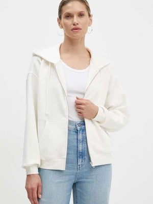 Levi's bluza damska kolor beżowy z kapturem gładka A5945